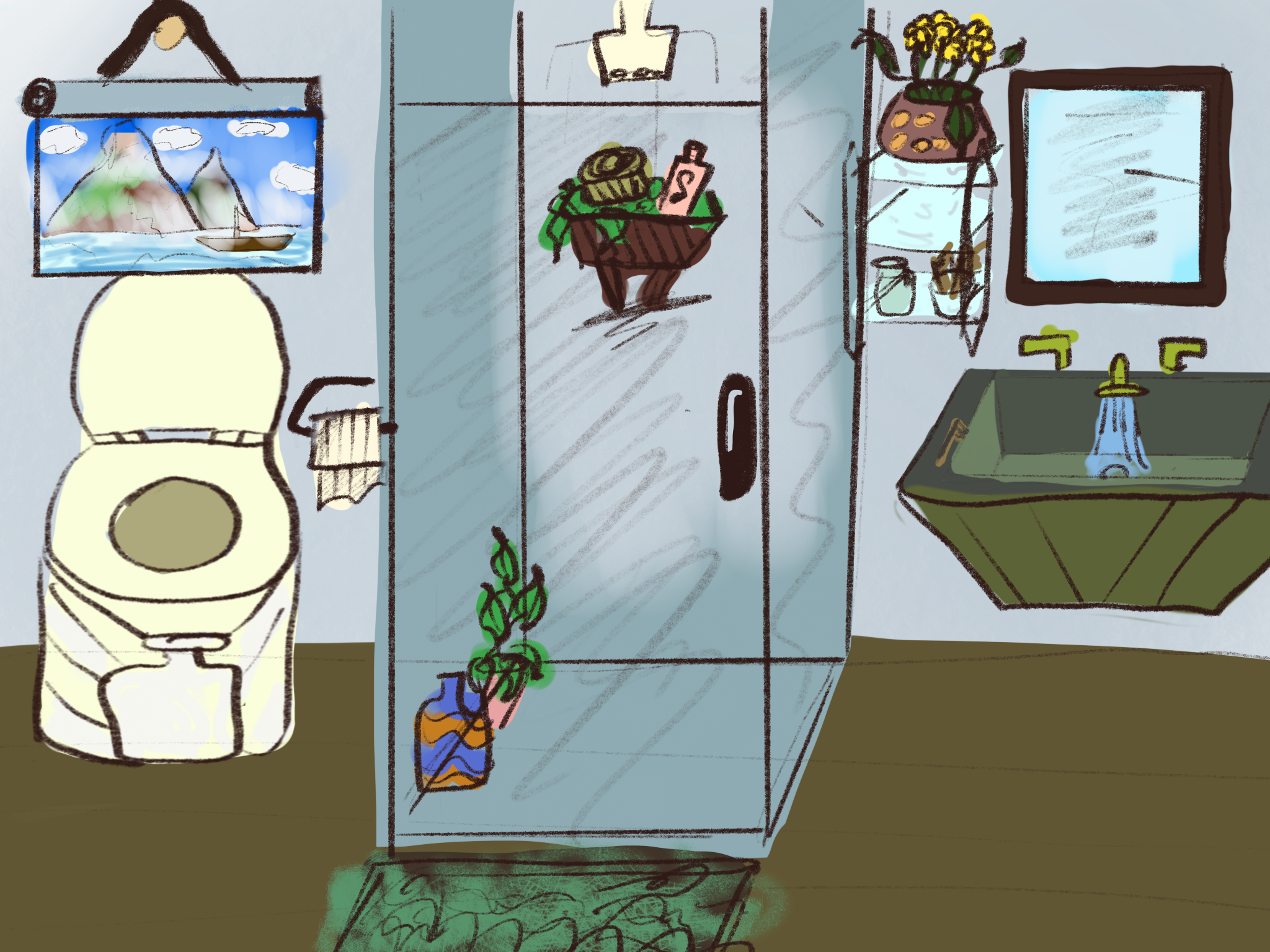Bathroom concept art
