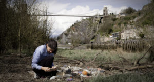 R. Prince-Ruiz studies ocean plastic waste for the Refill Bristol initiative in Bristol, UK. (Image: Michelle Cassar, Cassar Photography/Being PALL)