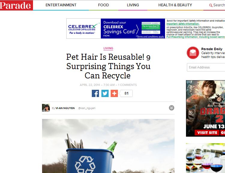 Parade – Pet Hair Is Reusable! 9 Surprising Things You Can Recycle